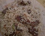 A picture of step 5 of Leftover Tikka pulao.