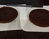 A picture of step 8 of Chocolate Layer Cake with Cherry Cheesecake Filling and Frosting.