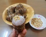 Hình bước làm 3 của món Khoai sọ hấp chấm muối đậu đường