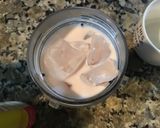 A picture of step 3 of Nesquik milkshake.