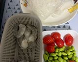 รูปขั้นตอนการทำที่ 1 ของ ข้าวผัดผักใส่กุ้ง ￼