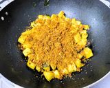 A picture of step 4 of Raw Banana Sukka (Balakai Sukka - Mangalorean style).