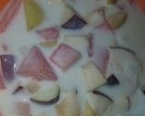A picture of step 2 of Fruits yogurt.