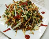 A picture of step 4 of Chinese Bhel.