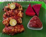 Foto langkah ke 5 dari resep Cumi Bakar Sambel Kulit Buah Naga.