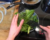 A picture of step 5 of Bristol Steak, mash, spinach & asparagus.