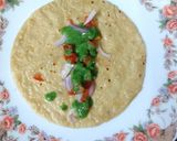 A picture of step 3 of Leftover paneer bhurji kathi roll.