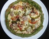 A picture of step 5 of Rang Birangi desi pizza.