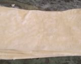 A picture of step 4 of Veg mince stuffed bihari cones.