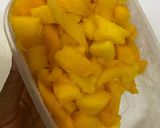 A picture of step 2 of Mango smoothie.