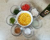 A picture of step 6 of Corn chaat cups (street style).