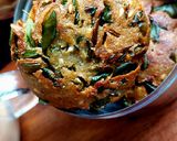 A picture of step 1 of Bajra methi dhebra.