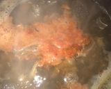 A picture of step 4 of Ogbono soup with white amala.