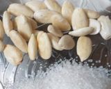 A picture of step 1 of Almond kheer.