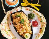 A picture of step 2 of Chinese fried rice schezwan fried rice.