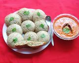 A picture of step 7 of Bajra Atta And Semolina Idly With Delicious Chutney.