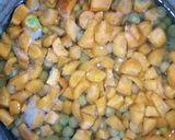 A picture of step 2 of Egg tofu with veggies (awarar kwai).