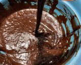 Foto langkah ke 1 dari resep Heart mirror glaze brownies cake.