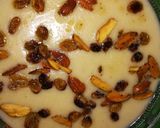 A picture of step 8 of Rava(sooji) payasam with coconut milk.
