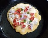 A picture of step 3 of Rava uttapum.