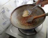 A picture of step 3 of Butterscotch lassi (without sugar).