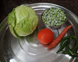 पत्ता गोभी मटर की सब्जी रेसिपी चरण 1 फोटो