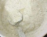 A picture of step 2 of Kali mirch cashew paneer (in white gravy).