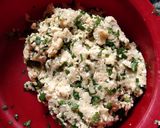 A picture of step 4 of Palak poha tikki.