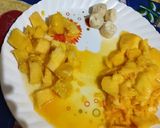 A picture of step 1 of Mango pineapple smoothie.