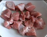 A picture of step 1 of Mutton Curry.