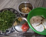 A picture of step 1 of Stuffed Methi Kachori.