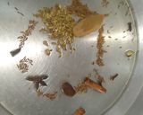 A picture of step 1 of Achari Chana Pulao.