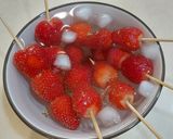 A picture of step 3 of Strawberry Candied Skewers (Ichigo Ame).