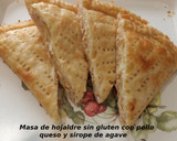 Foto del paso 16 de la receta: Masa de hojaldre sin gluten con pollo, queso y sirope de agave