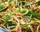 A picture of step 3 of Buttery Lemon Salmon Spaghetti With Spring Greens.