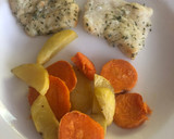 Foto del paso 5 de la receta: Bacalao al horno con patatas y batatas