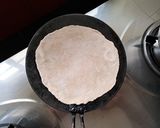 A picture of step 3 of Sago flour and wheat flour Roti.