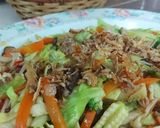 Gambar langkah 5 resipi Sayur campur udang kering (palak semuan).