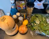 A picture of step 1 of Butternut squash/pumpkin baked Kibbeh - Lebanese meatless kibbeh (step by step photos).