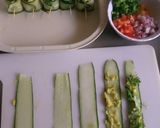 A picture of step 3 of Cucumber guacamole Belle pepper rolls.