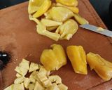 A picture of step 1 of Jackfruit samolina dessert.
