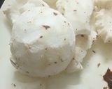 A picture of step 1 of Fresh Nariyal Barfi.