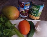 A picture of step 1 of Black Bean and Mango Salad.