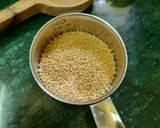 A picture of step 1 of Mung Daal Khichdi or Bhog Khichdi.