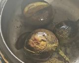 A picture of step 7 of Maharashtrian Bharli Vangi in Pressure Cooker.