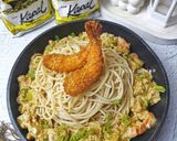 Foto langkah ke 11 dari resep Ebi Furai Curry Creamy Pasta.