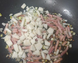 Foto del paso 2 de la receta: Gnocchi con salsa de queso gorgonzola, pera, bacon y nueces