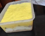 A picture of step 3 of Biscuits custard pudding.