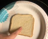 A picture of step 1 of PB&J but only one slice of bread.