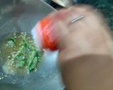 A picture of step 2 of Bhuna chivda murmura bhel.